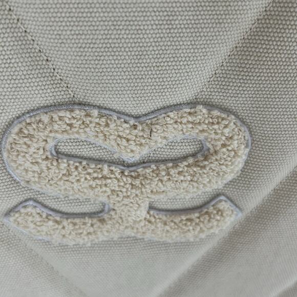 NWT $320 SANDRO Kabash quilted tote bag ecru / white - Picture 4 of 14